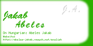 jakab abeles business card